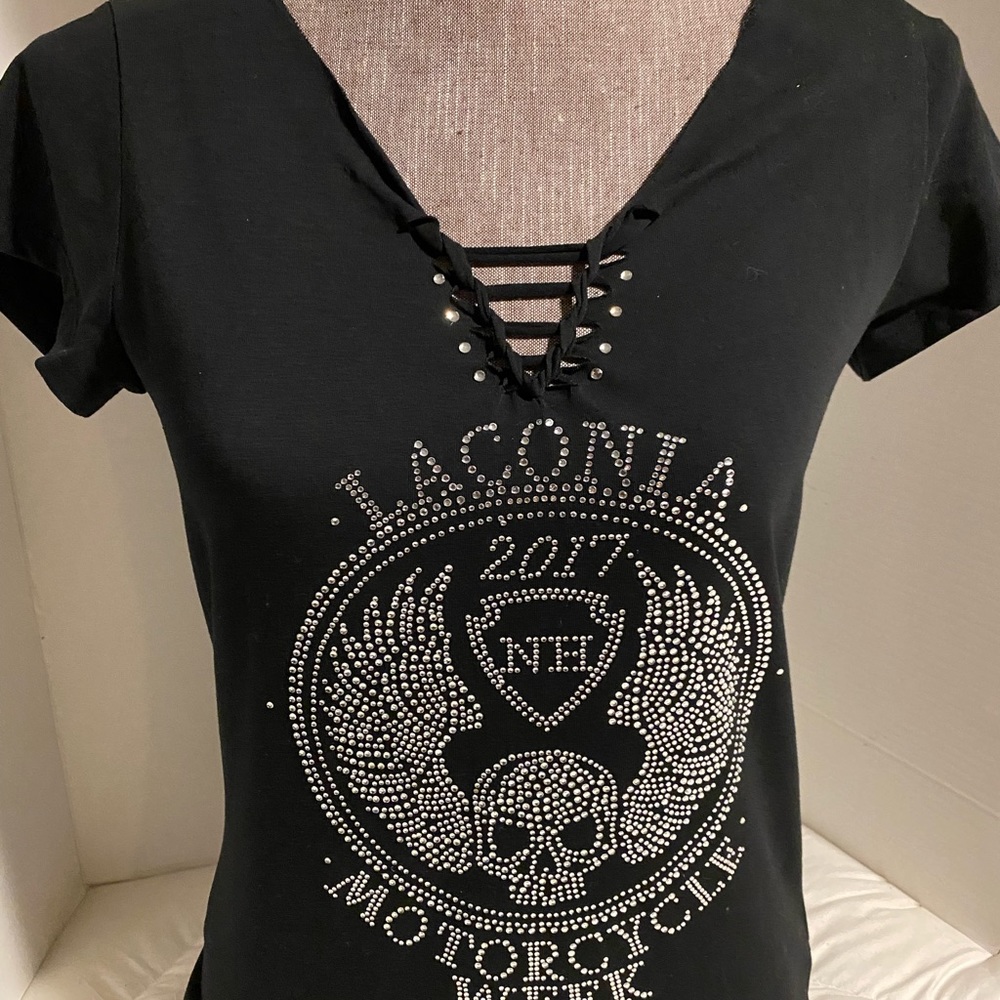 Biker Clothing Company Size Large (runs small)  Gorgeous! T-shirt bedazzled